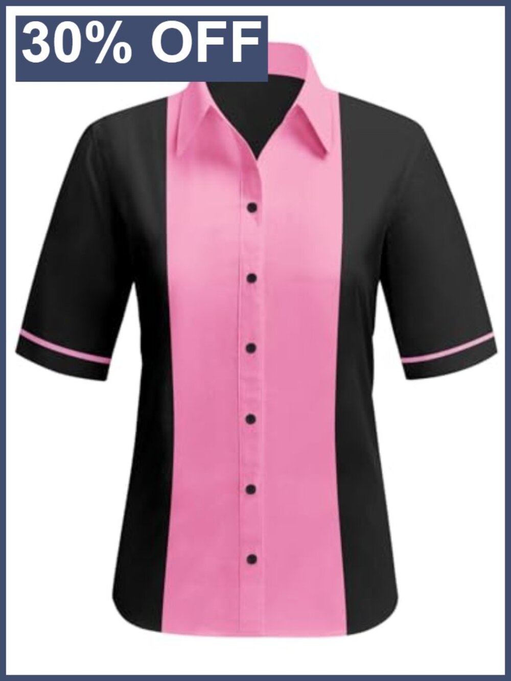 Vintage Bowling Shirt 1950s Retro Costume Short Sleeve Button Down